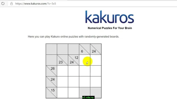 game trí tuệ - Kakuro